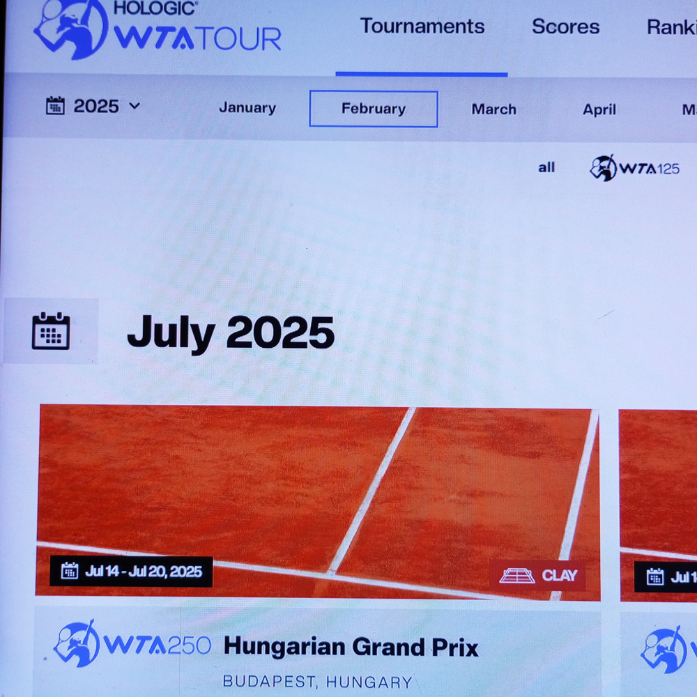 Február 26-án még Budapest szerepelt a WTA  honlapján. Átírják a helyszínt.