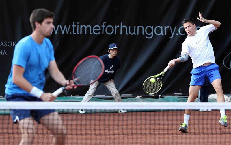 Borsos Gábor és Balázs Attila az ATP-versenyen is jól játszott - Fotó: jochapress.hu