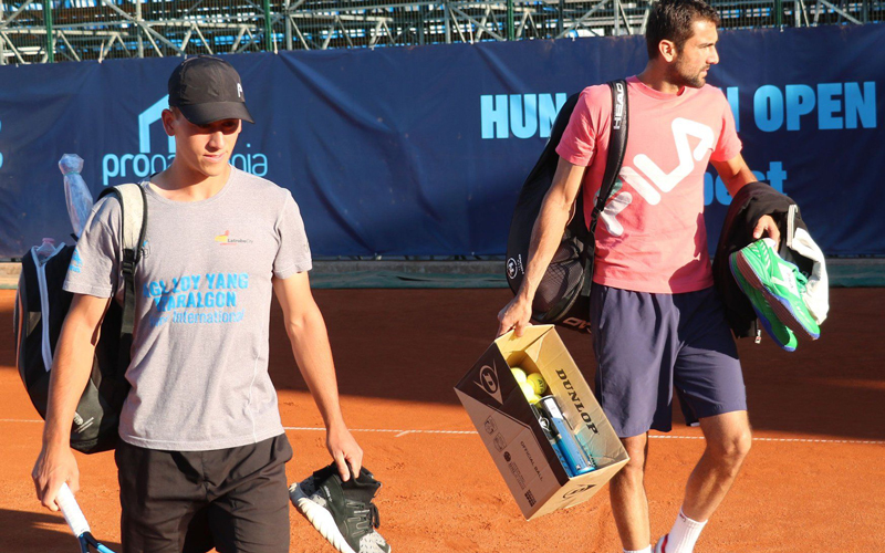 Makk Péter és Marin Cilic az edzés után - Fotó: Bor Péter