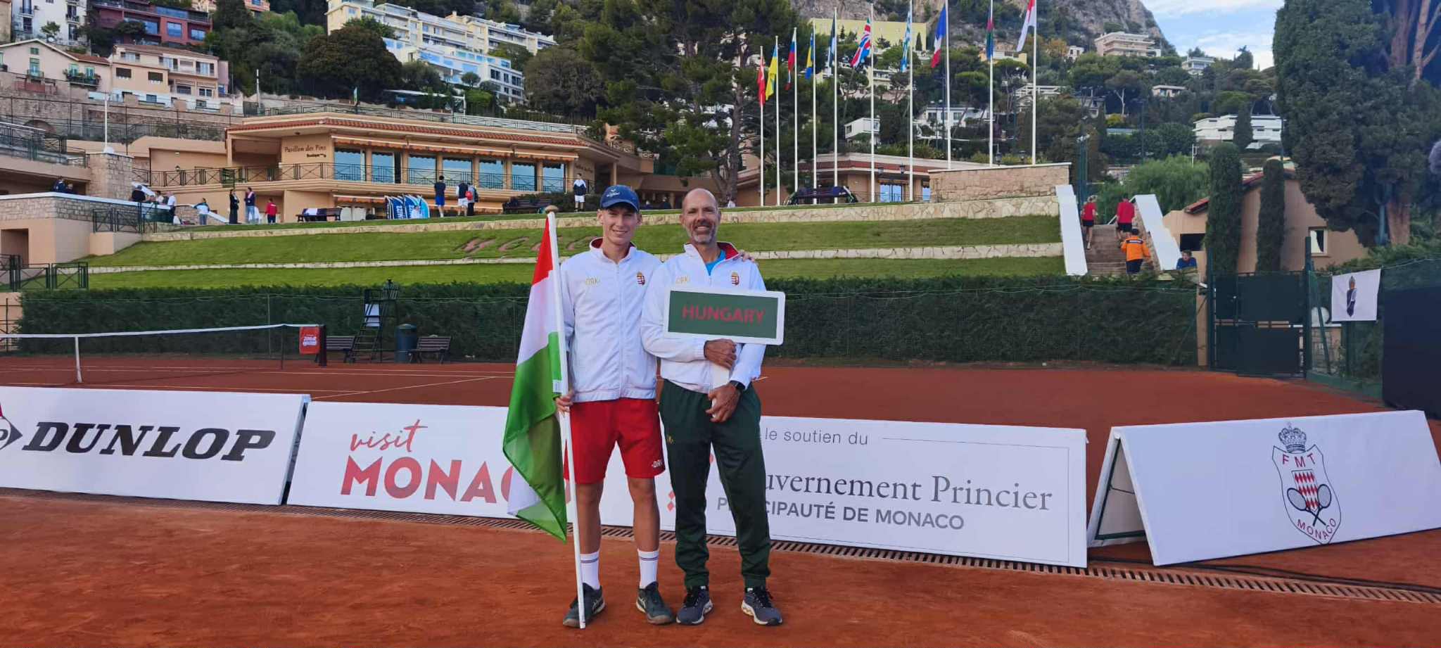 Fotó: Tennis Europe Mokán István Damján és Nagy Zoltán a mesterverseny megnyitóján Monte-Carlóban