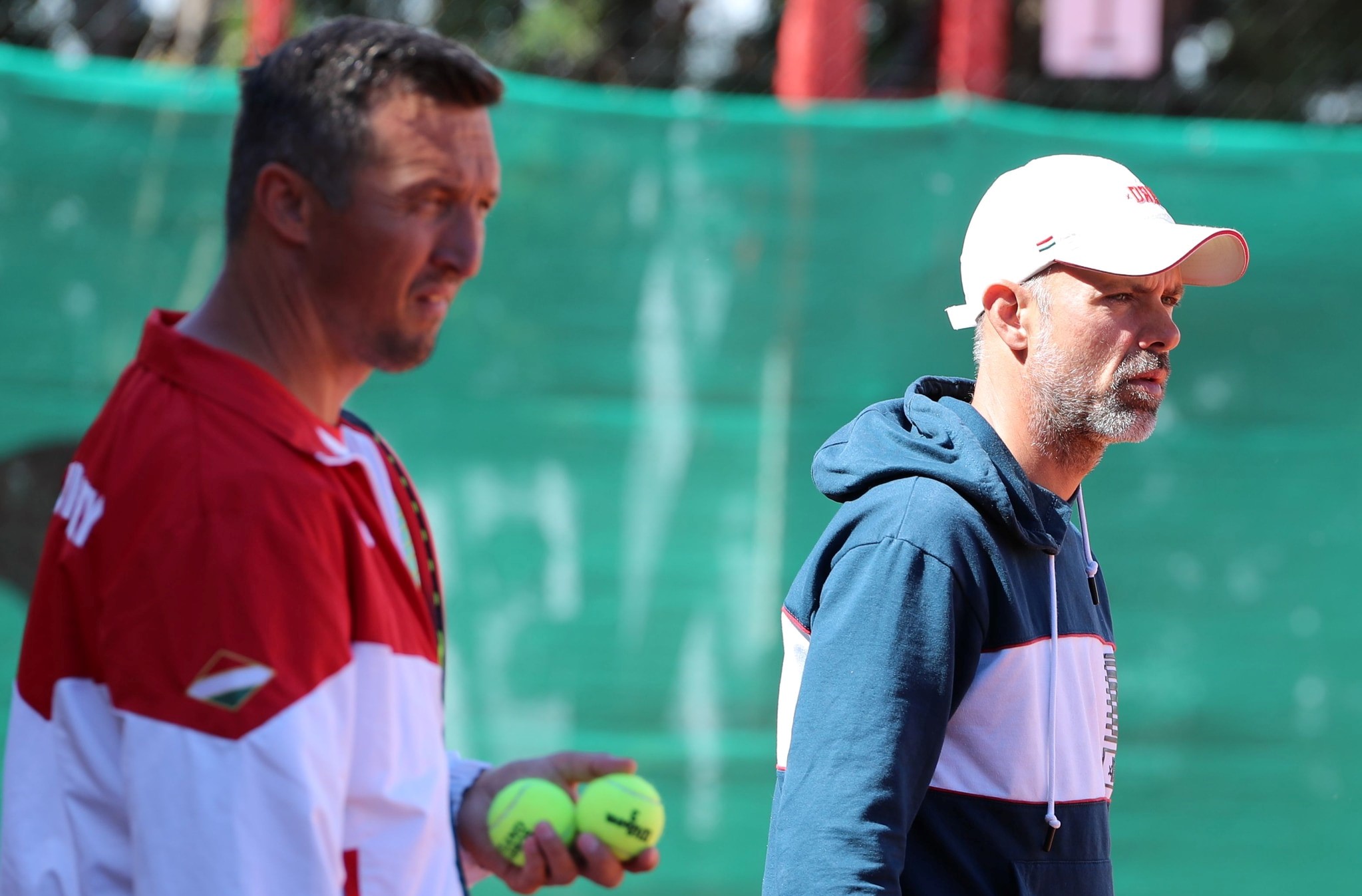 Palágyi Miklós (balról) és Nagy Zoltán éppen közösen tart edzést a NEK-en